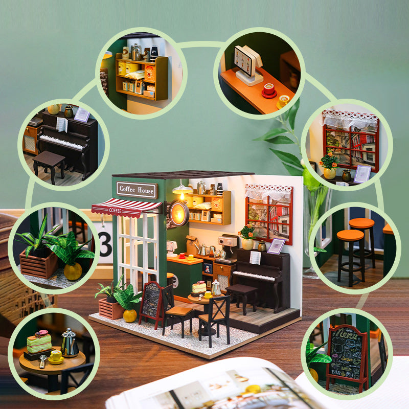 Lucky Cafe House DIY Miniature House Kit