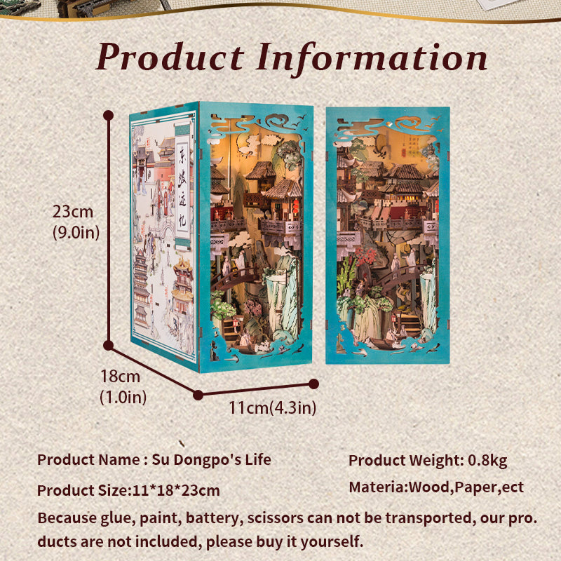 Su Dongpo's Life Book Nook Kit
