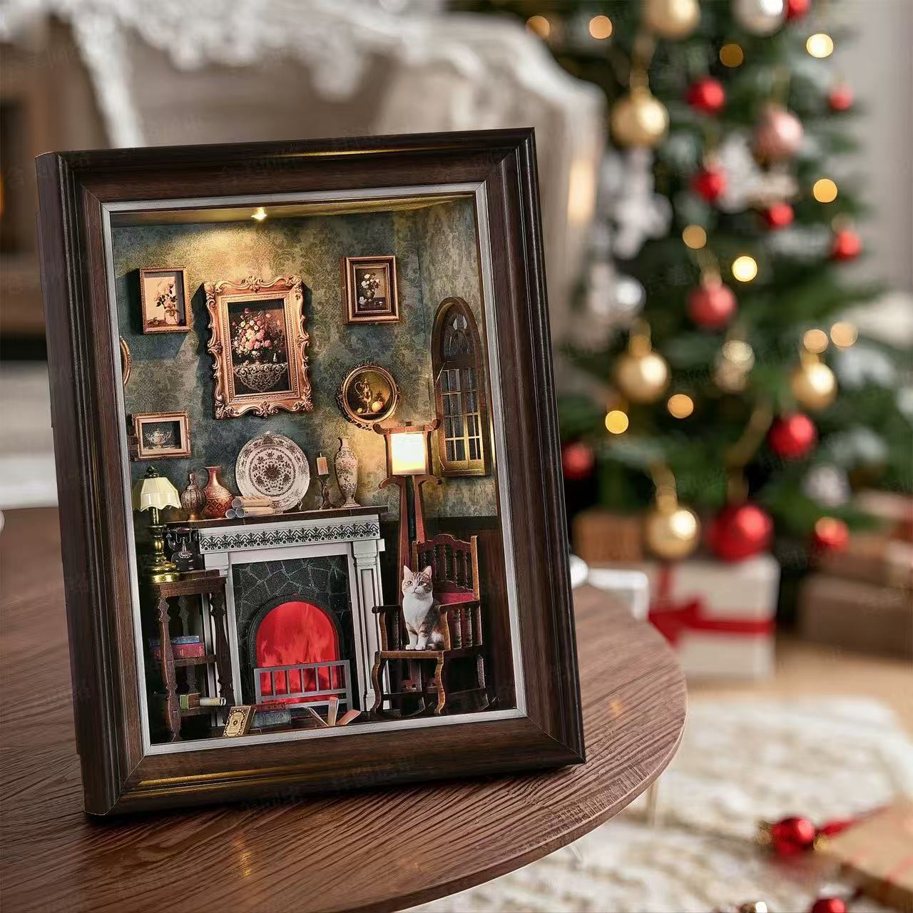 Vintage Fireplace Frame Book Nook Kit