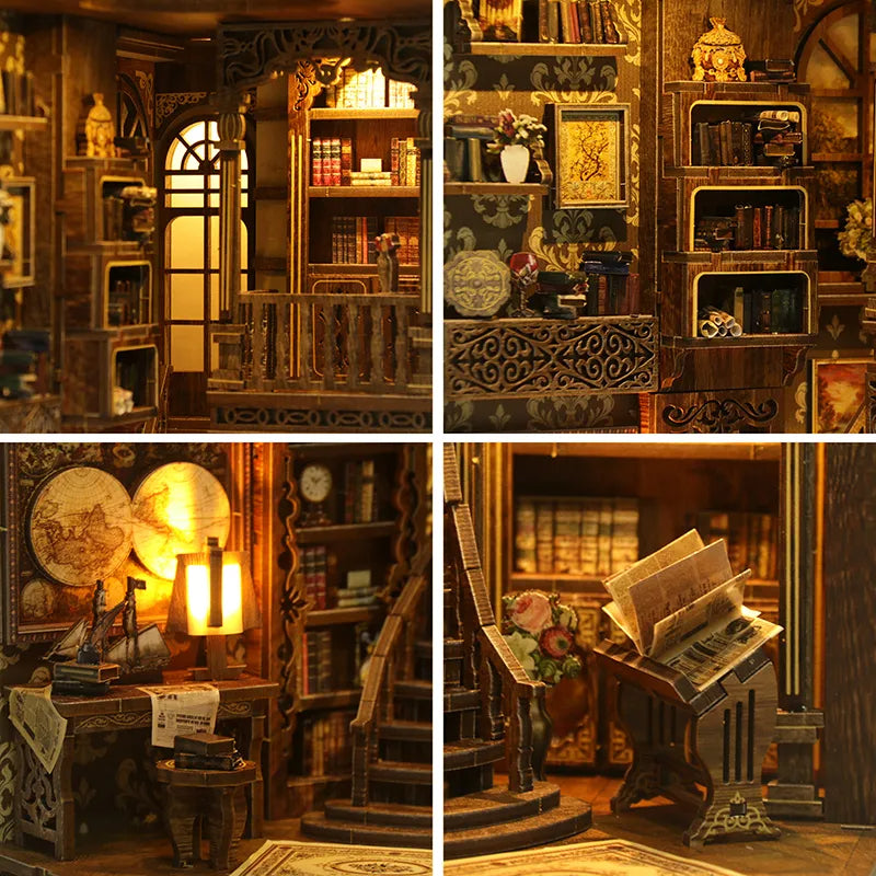 Ancient Book Collection Room Book Nook Kit