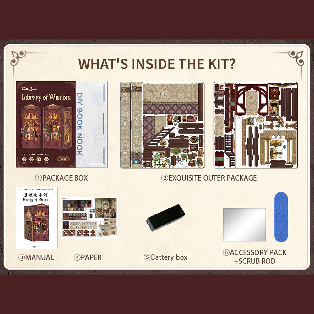 Library of Wisdom Book Nook Kit
