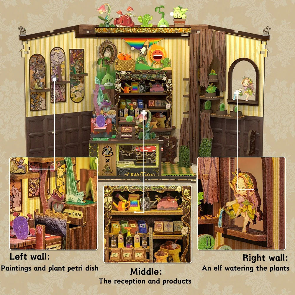 Fantasy Plant Shop Book Nook Kit