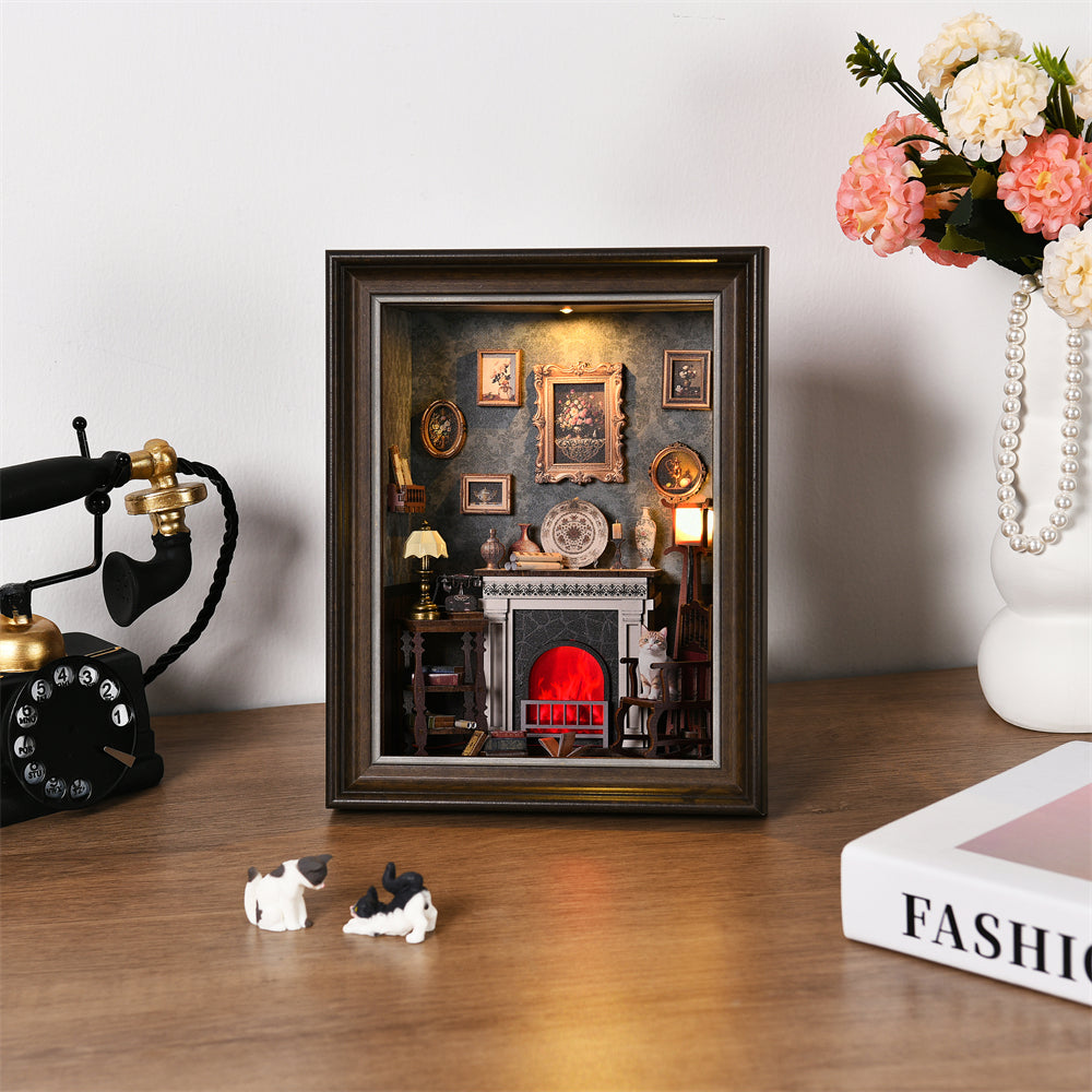 Vintage Fireplace Frame Book Nook Kit