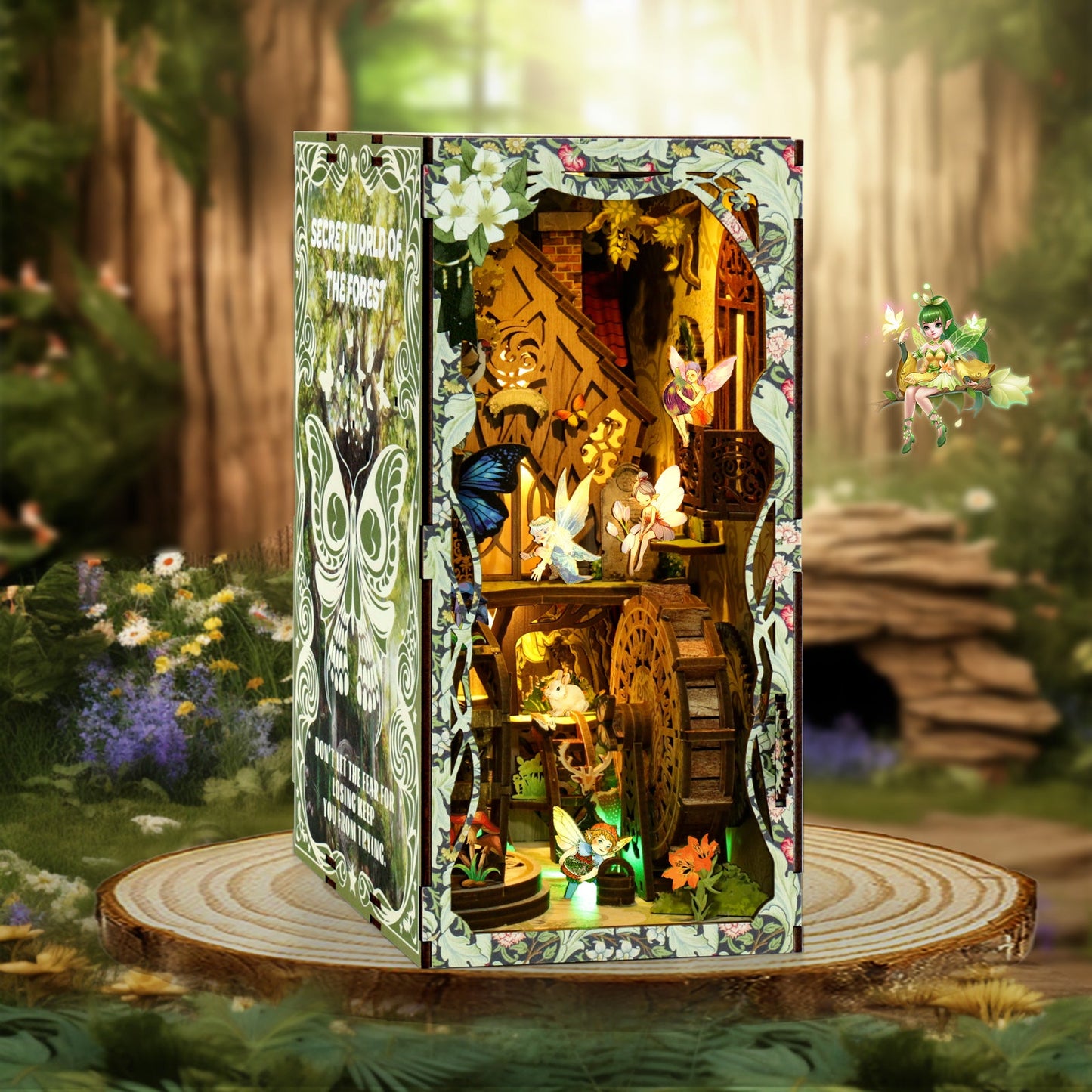 Secret Forest Elfin Book Nook Kit