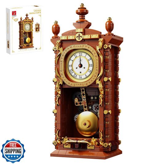 Vintage Pendulum Clock Building Block Kit