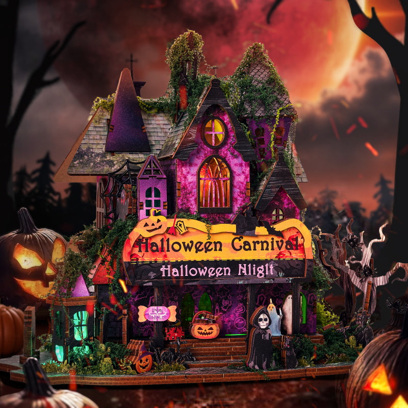 Halloween Night Carnival DIY Miniature House Kit
