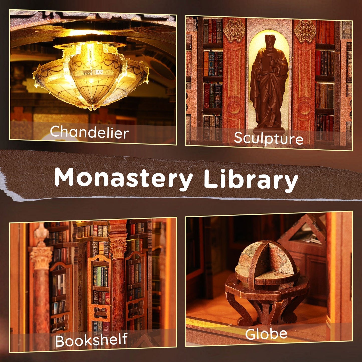 Monastery Library Book Nook Kit