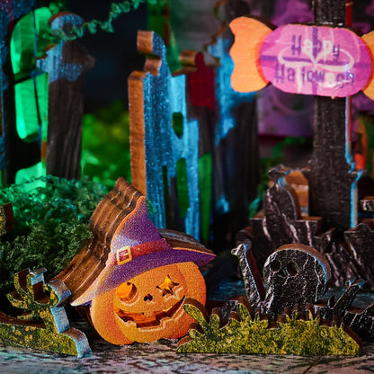 Halloween Night Carnival DIY Miniature House Kit