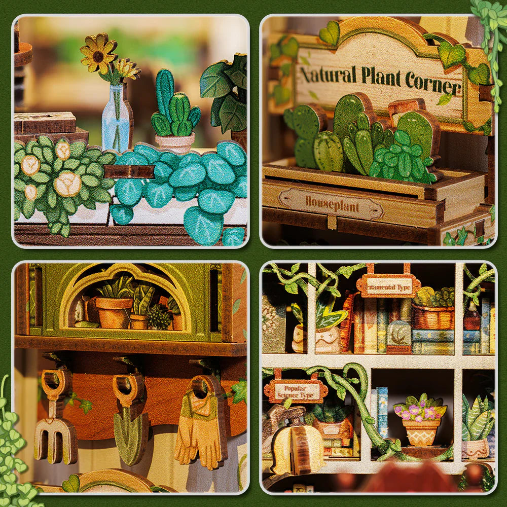 Green Life Bookshop DIY Miniature House