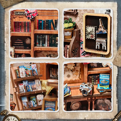 Journey Trace Bookshop DIY Miniature House