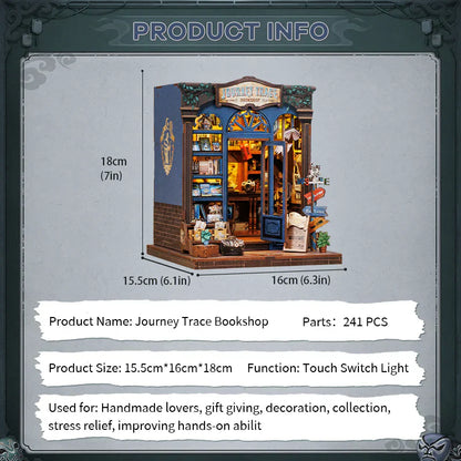 Journey Trace Bookshop DIY Miniature House