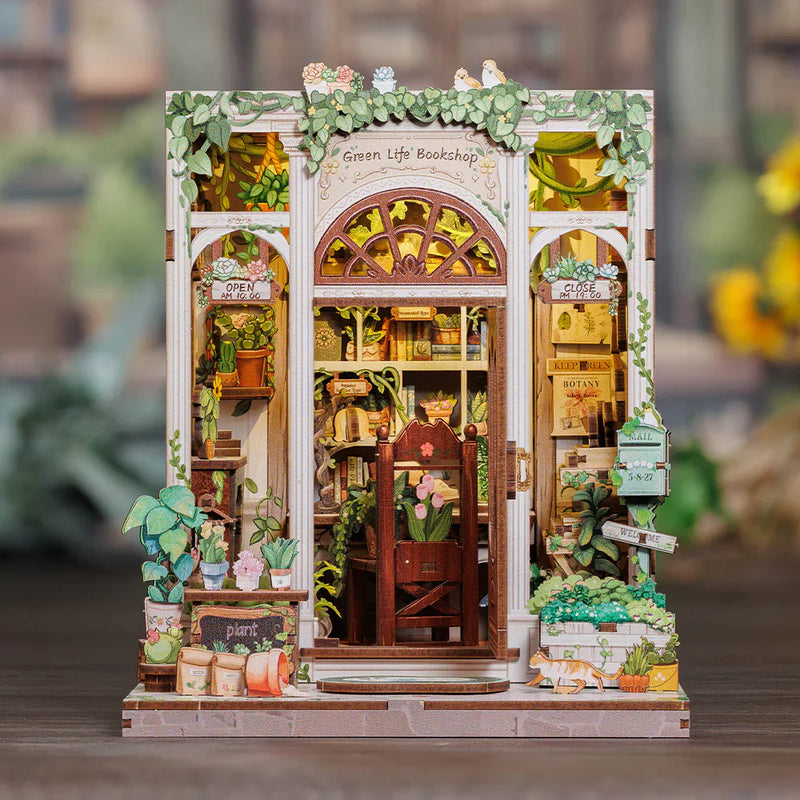 Green Life Bookshop DIY Miniature House