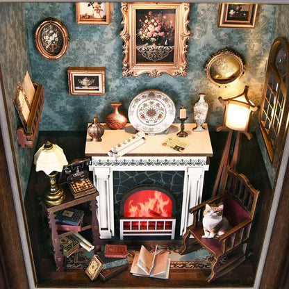 Vintage Fireplace Frame Book Nook Kit