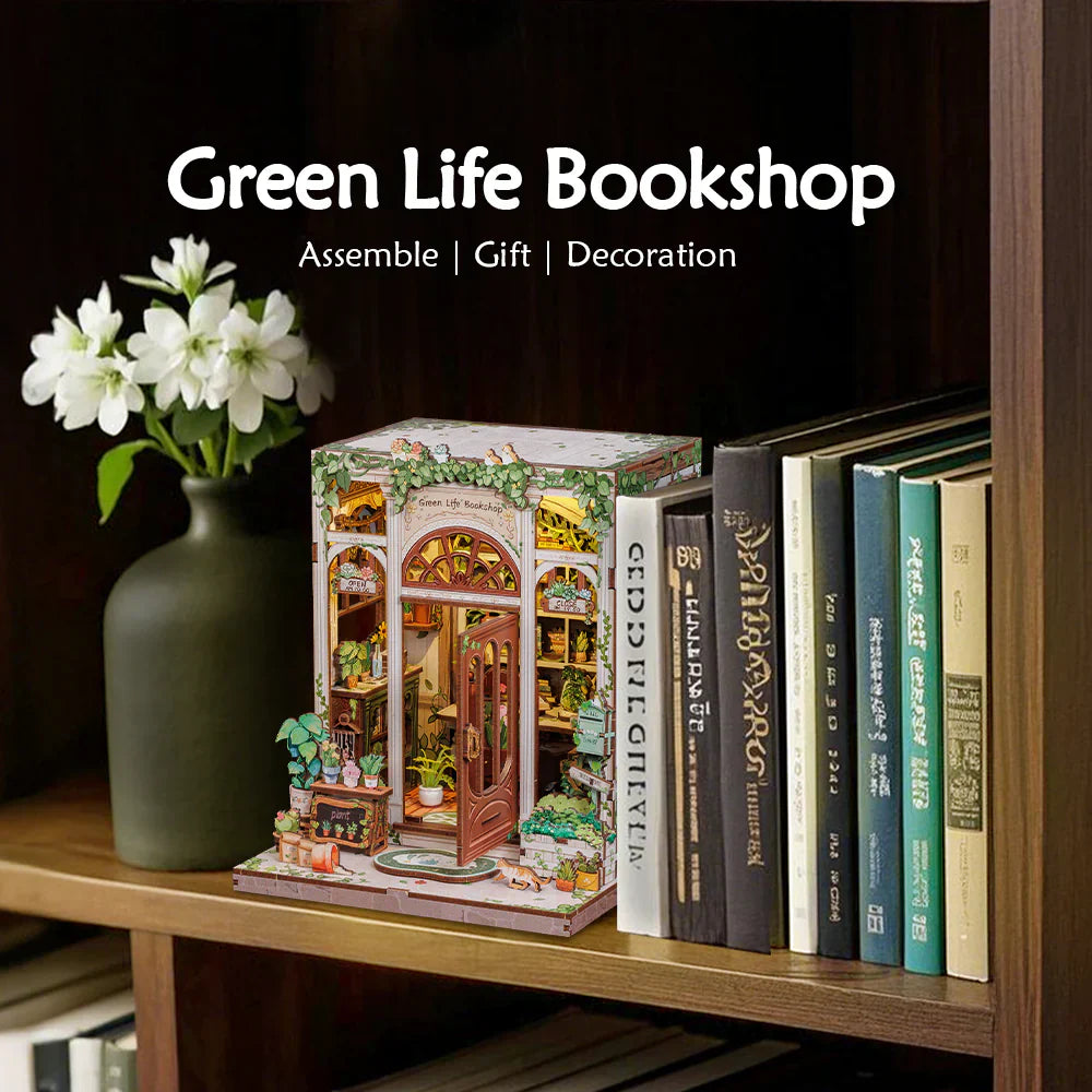 Green Life Bookshop DIY Miniature House