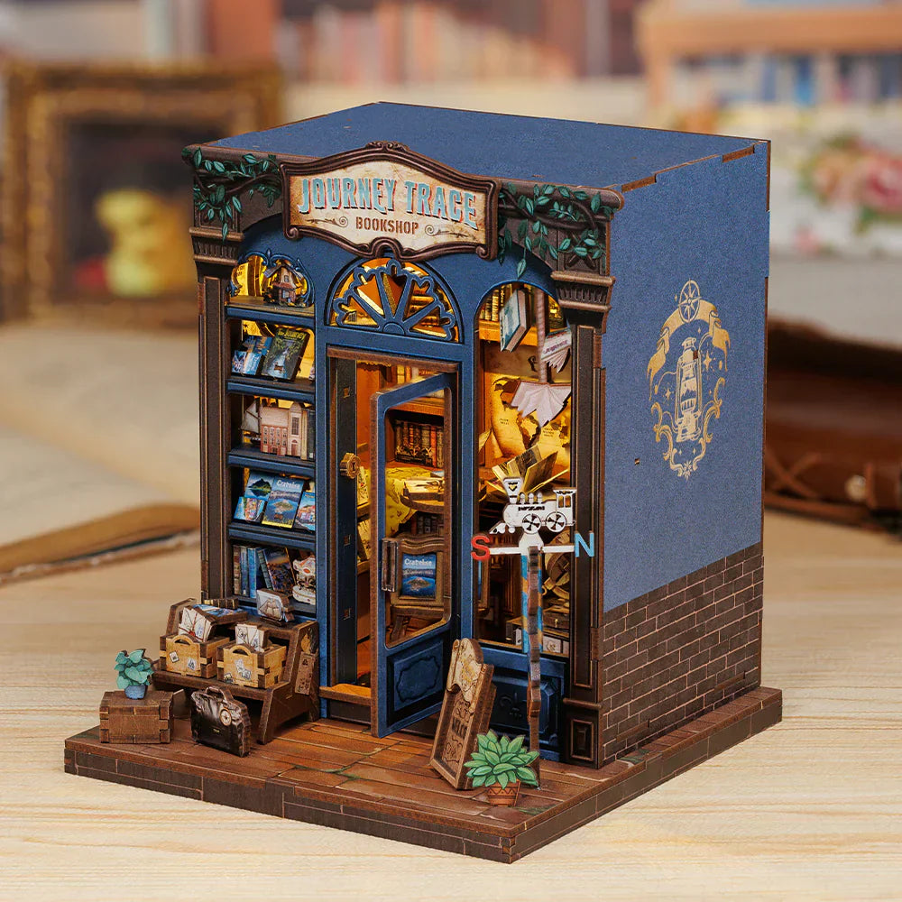Journey Trace Bookshop DIY Miniature House