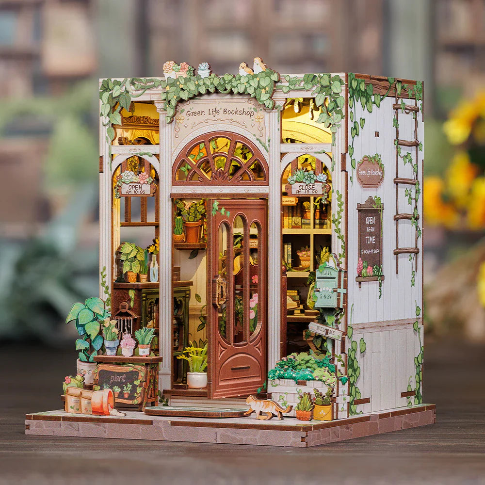 Green Life Bookshop DIY Miniature House