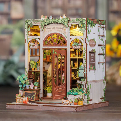 Green Life Bookshop DIY Miniature House