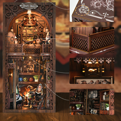 Dwarf House Book Nook Kit