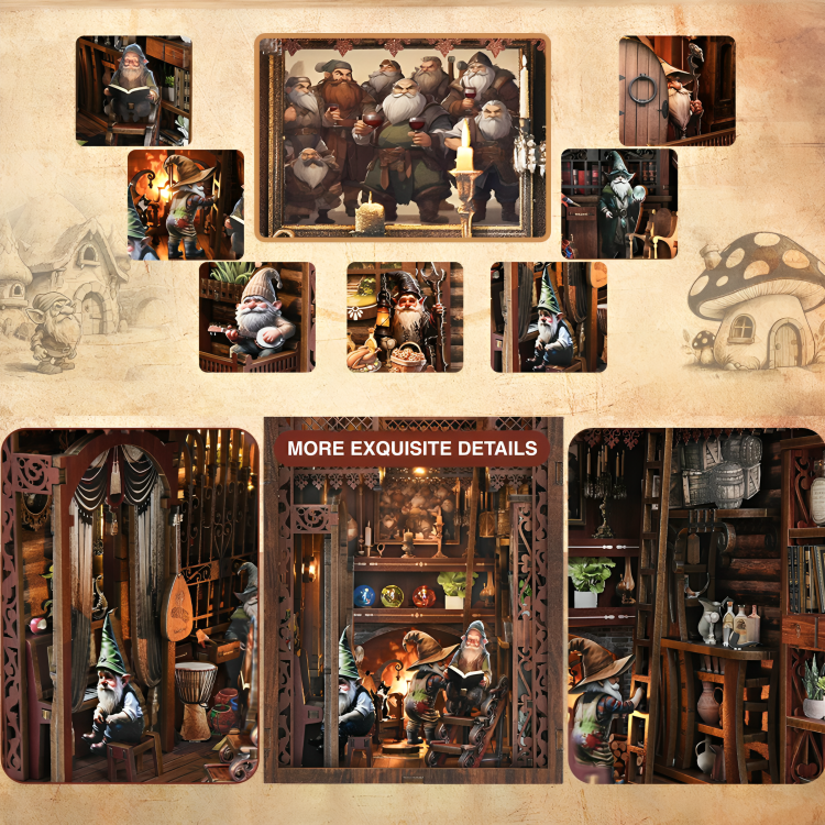 Dwarf House Book Nook Kit