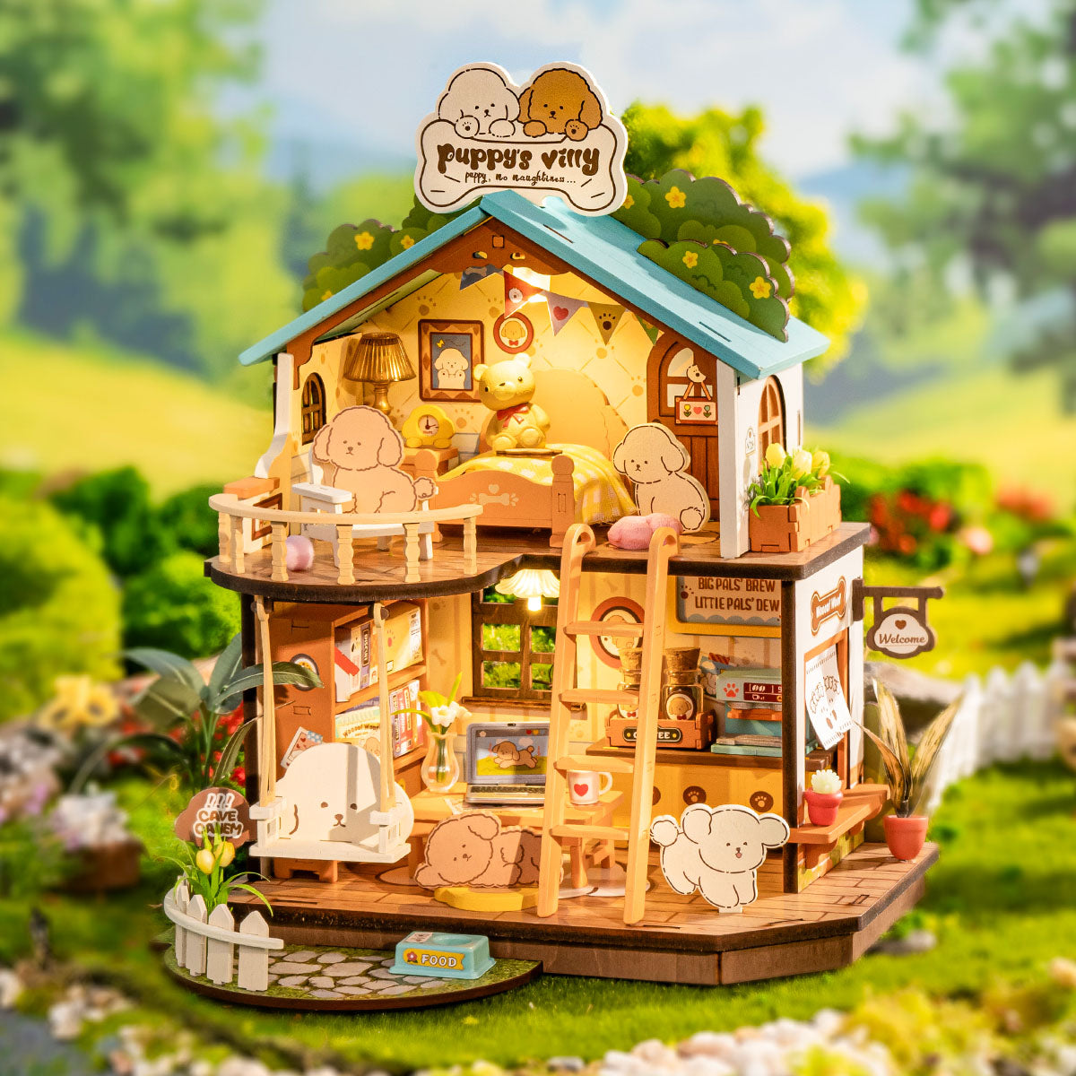 Puppy's Cozy Villa DIY Miniature House