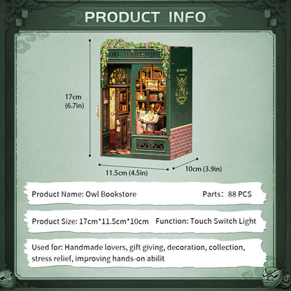 Owl Bookstore Book Nook Kit