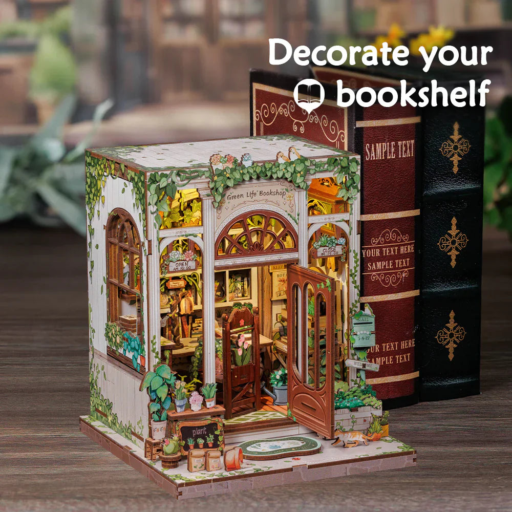 Green Life Bookshop DIY Miniature House