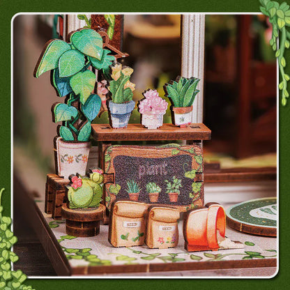 Green Life Bookshop DIY Miniature House
