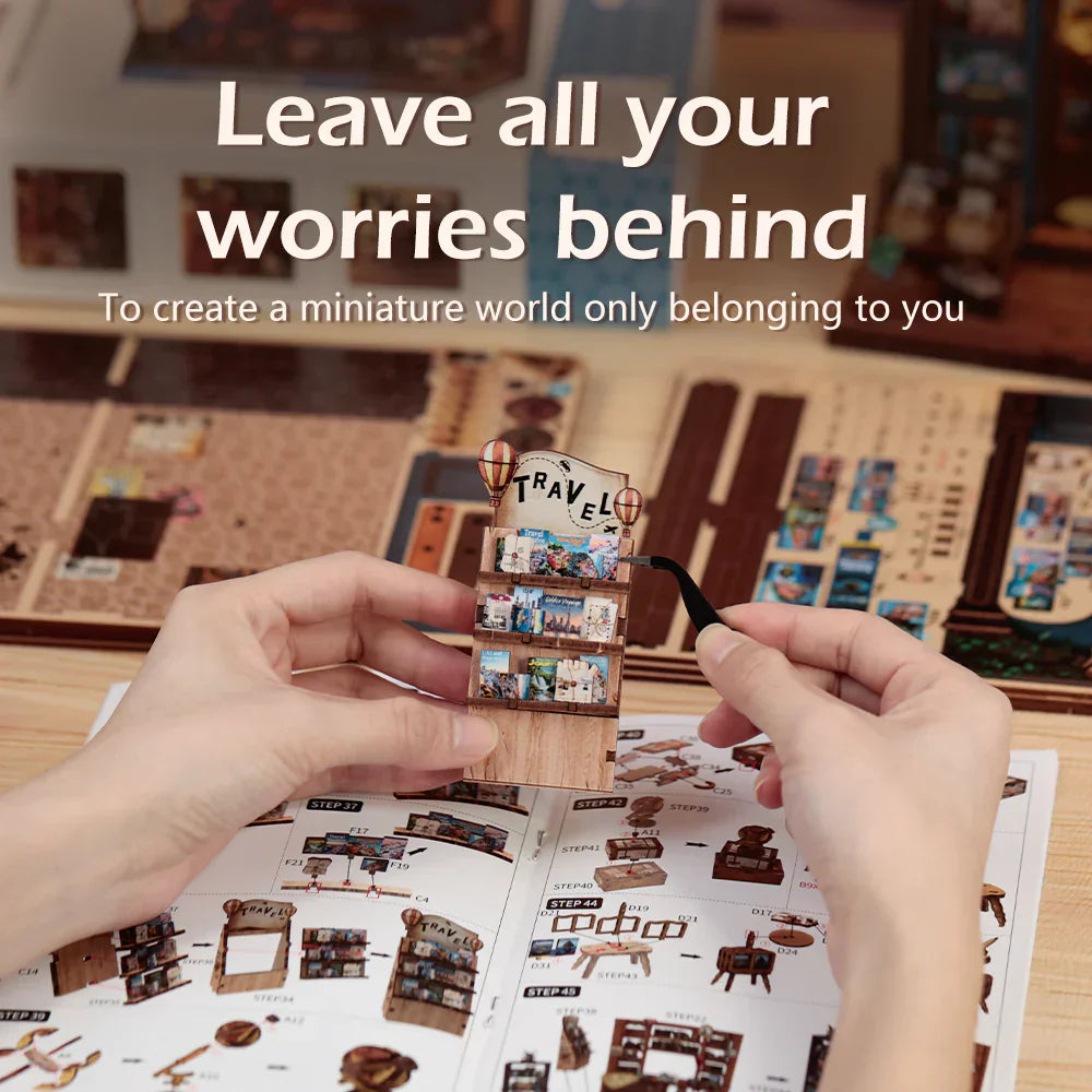 Journey Trace Bookshop DIY Miniature House