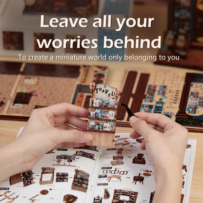 Journey Trace Bookshop DIY Miniature House