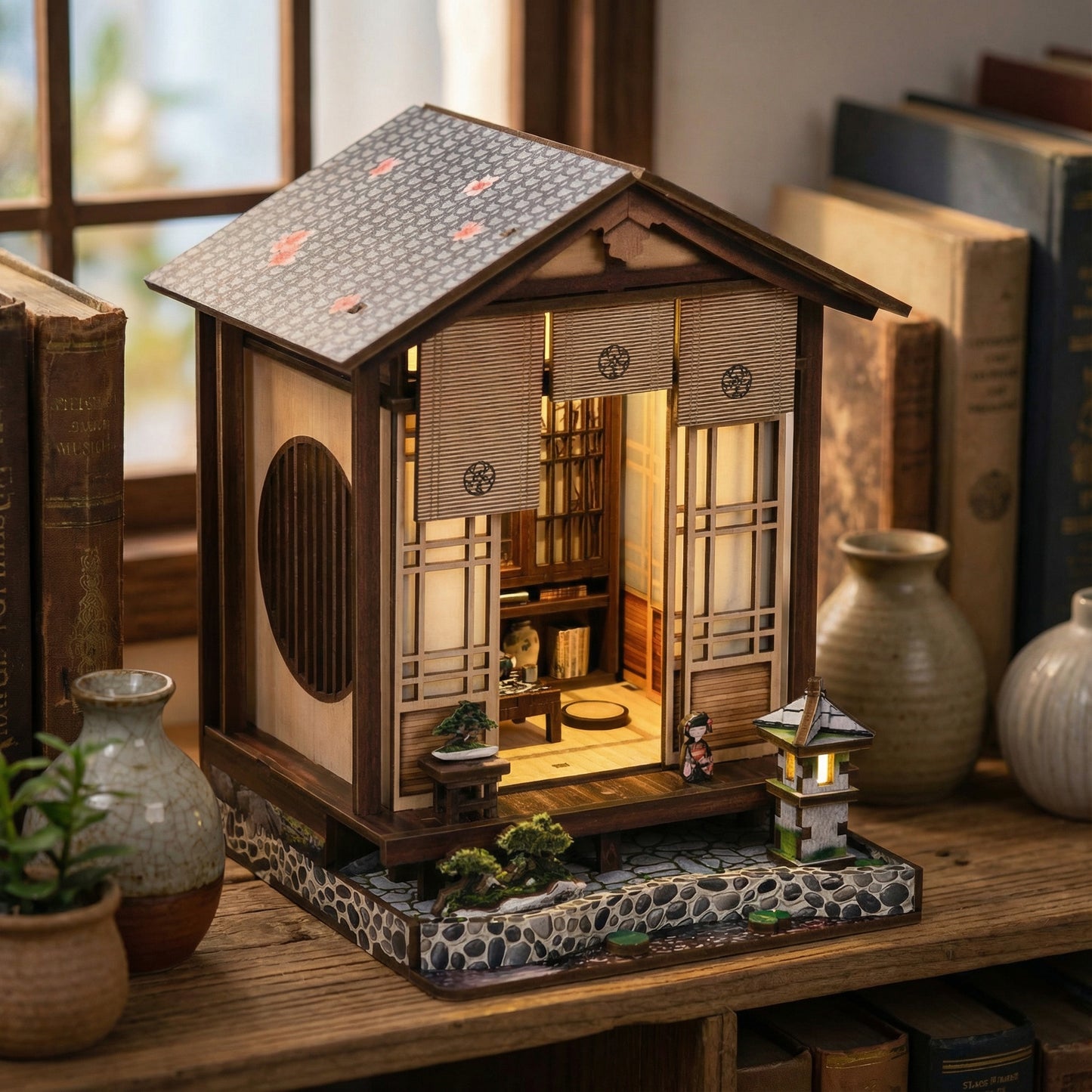 Moss-Lantern Harmony Garden DIY Book Nook Kit