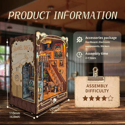 Caramel Dreams Cat Café Book Nook Kit