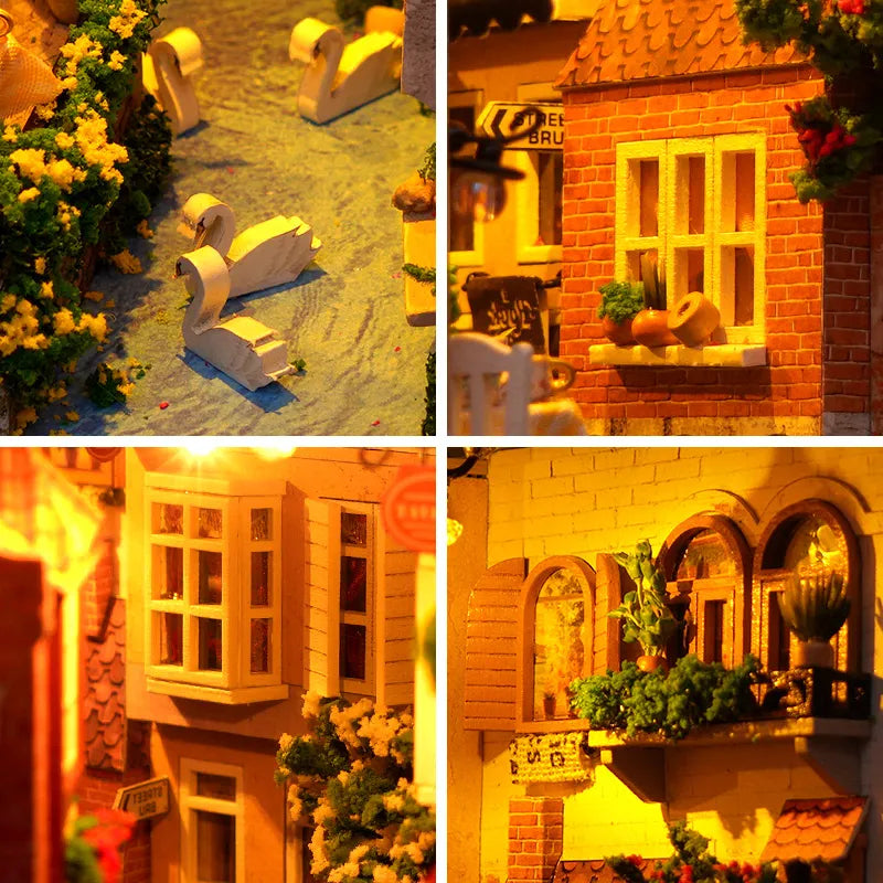 Bruges Ancient City Book Nook Kit