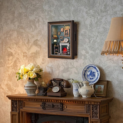 Vintage Fireplace Frame Book Nook Kit