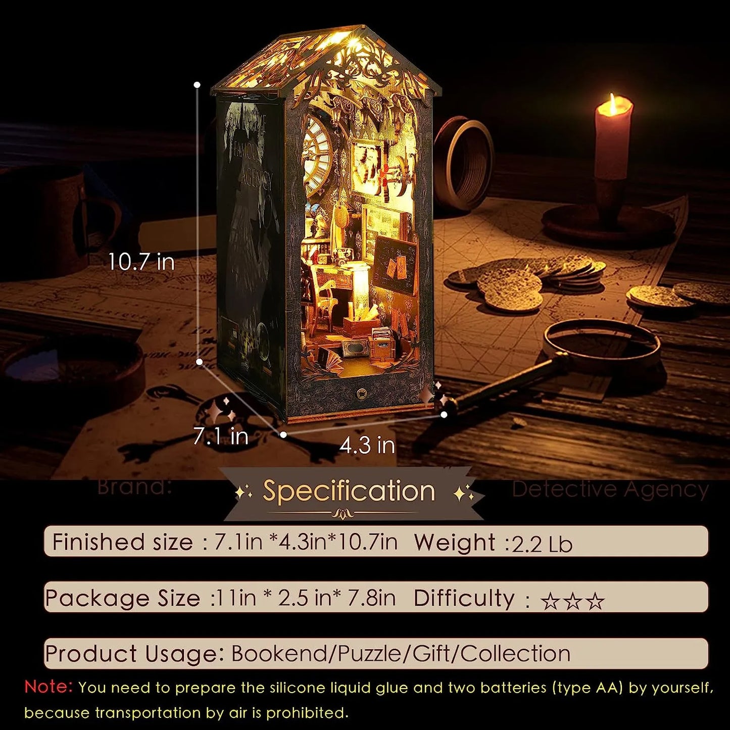 Detective Agency Book Nook Kit