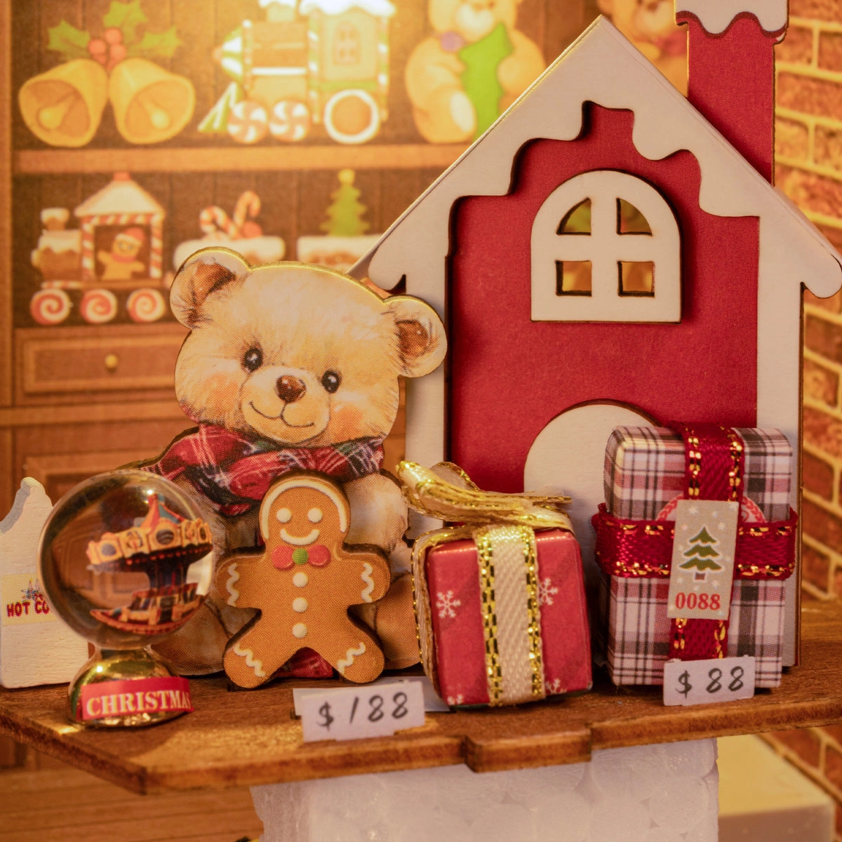 Santa's Toy Shop DIY Book Nook Kit