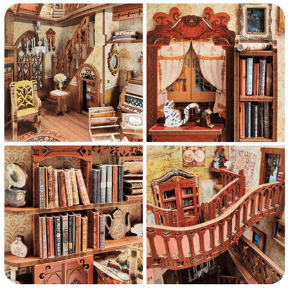 Vintage Library Book Nook Kit