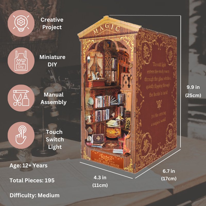 Vintage Library Book Nook Kit