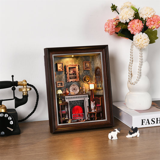 Vintage Fireplace Frame Book Nook Kit