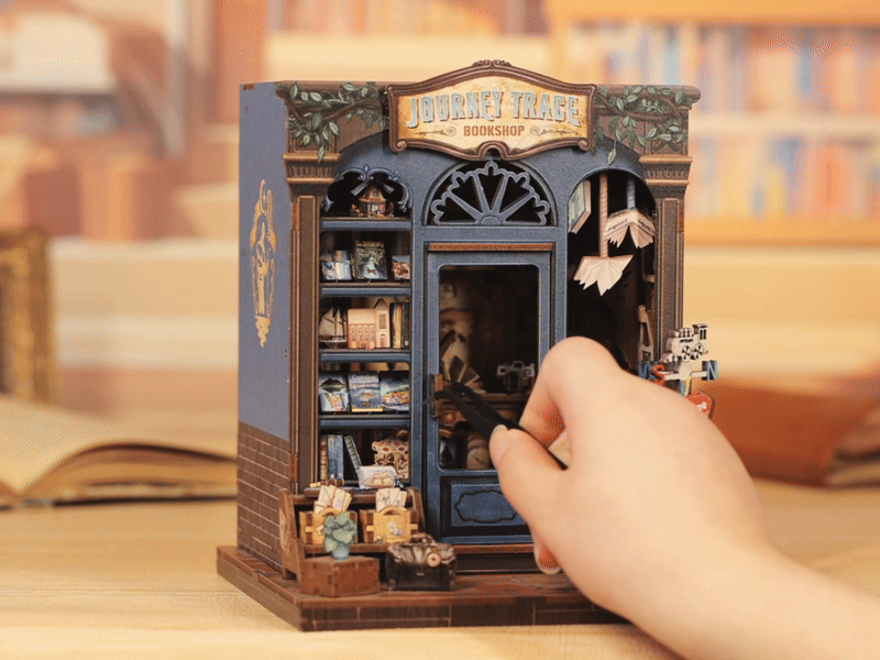 Journey Trace Bookshop DIY Miniature House