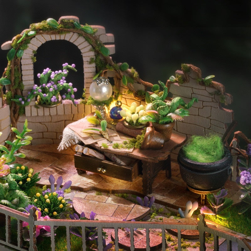 harry potter inspired Magic House DIY miniature house kit -  wooden diorama - DIY Dollhouse Craft