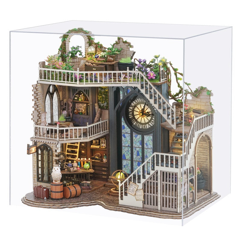 harry potter inspired Magic House DIY miniature house kit -  wooden diorama - DIY Dollhouse Craft
