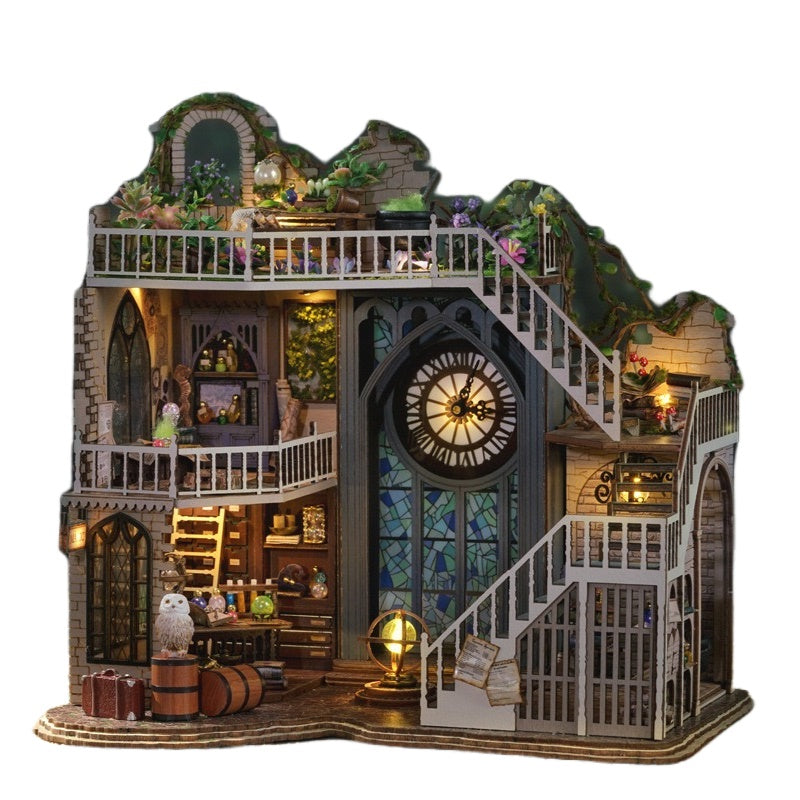 harry potter inspired Magic House DIY miniature house kit -  wooden diorama - DIY Dollhouse Craft